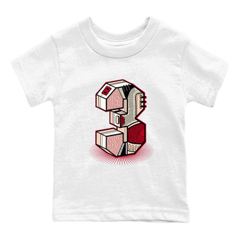 Air Jordan 3 Valentine's Day Graphic shirts Number Statue Valentine Gift shirts Air Jordan 3 Washed Coral best t-shirts to wear with jordans SNRT Sneaker Tees Youth Baby White 2 tee