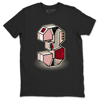 Air Jordan 3 Valentine's Day Graphic shirts Number Statue Valentine Gift shirts Air Jordan 3 Washed Coral best t-shirts to wear with jordans SNRT Sneaker Tees unisex cotton Black 2 shirts