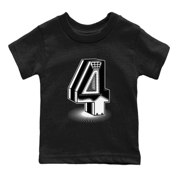 4s White Thunder Shirts To Match Jordans Number Statue sneaker match tees Air Jordan 4 White Thunder Tee SNRT Sneaker Release Tees Youth Baby Black 2 crew neck shirts