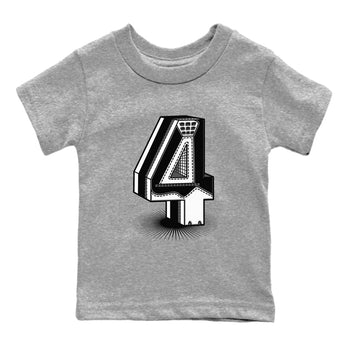4s White Thunder Shirts To Match Jordans Number Statue sneaker match tees Air Jordan 4 White Thunder Tee SNRT Sneaker Release Tees Youth Baby Heather Grey 2 crew neck shirts