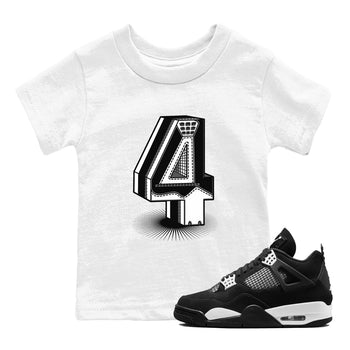 4s White Thunder Shirts To Match Jordans Number Statue sneaker match tees Air Jordan 4 White Thunder Tee SNRT Sneaker Release Tees Youth Baby White 1 crew neck shirts