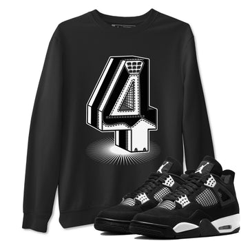 4s White Thunder Shirts To Match Jordans Number Statue sneaker match tees Air Jordan 4 White Thunder Tee SNRT Sneaker Release Tees unisex cotton Black 1 crew neck shirts
