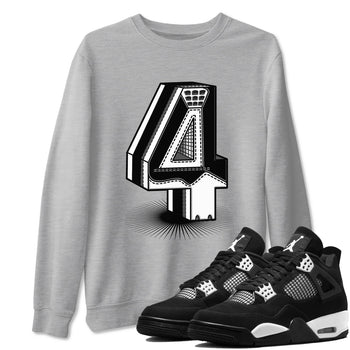 4s White Thunder Shirts To Match Jordans Number Statue sneaker match tees Air Jordan 4 White Thunder Tee SNRT Sneaker Release Tees unisex cotton Heather Grey 1 crew neck shirts