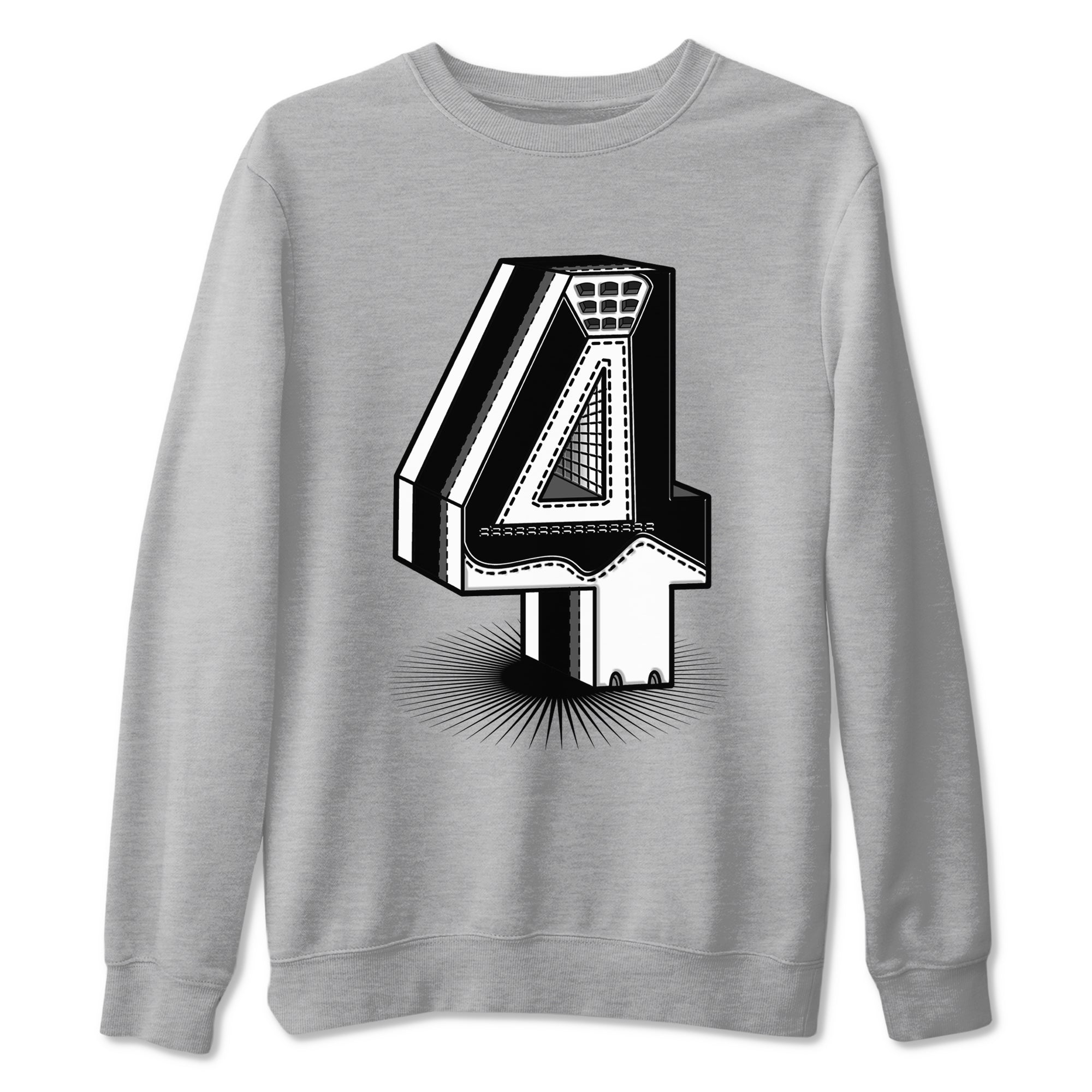 4s White Thunder Shirts To Match Jordans Number Statue sneaker match tees Air Jordan 4 White Thunder Tee SNRT Sneaker Release Tees unisex cotton Heather Grey 2 crew neck shirts