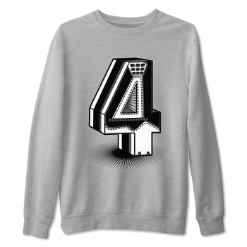 4s White Thunder Shirts To Match Jordans Number Statue sneaker match tees Air Jordan 4 White Thunder Tee SNRT Sneaker Release Tees unisex cotton Heather Grey 2 crew neck shirts