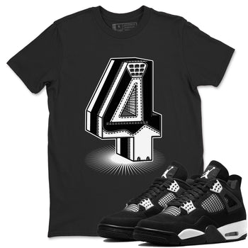 4s White Thunder Shirts To Match Jordans Number Statue sneaker match tees Air Jordan 4 White Thunder Tee SNRT Sneaker Release Tees unisex cotton Black 1 crew neck shirts