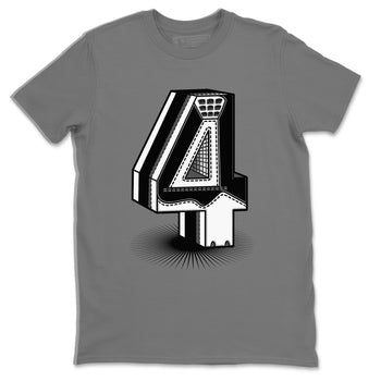 4s White Thunder Shirts To Match Jordans Number Statue sneaker match tees Air Jordan 4 White Thunder Tee SNRT Sneaker Release Tees unisex cotton Cool Grey 2 crew neck shirts