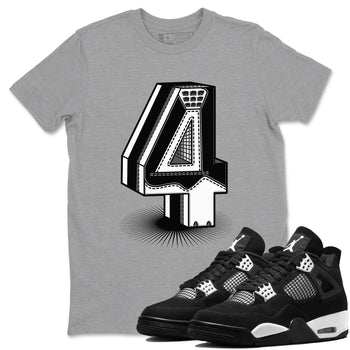 4s White Thunder Shirts To Match Jordans Number Statue sneaker match tees Air Jordan 4 White Thunder Tee SNRT Sneaker Release Tees unisex cotton Heather Grey 1 crew neck shirts
