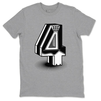 4s White Thunder Shirts To Match Jordans Number Statue sneaker match tees Air Jordan 4 White Thunder Tee SNRT Sneaker Release Tees unisex cotton Heather Grey 2 crew neck shirts
