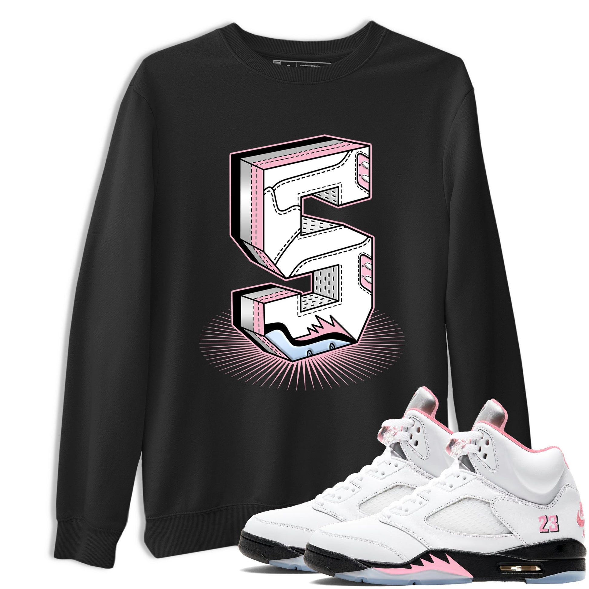 Number Statue sneaker match t-shirt styled to complete your fit with the Air Jordan 5 35th Anniversary sneakers, shown in Black 1.