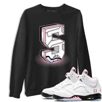 Number Statue sneaker match t-shirt styled to complete your fit with the Air Jordan 5 35th Anniversary sneakers, shown in Black 1.