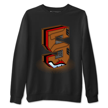 5s Archaeo Brown shirts to match jordans Number Statue sneaker match tees Air Jordan 5 Archaeo Brown SNRT Sneaker Release Tees unisex cotton Black 2 crew neck shirts