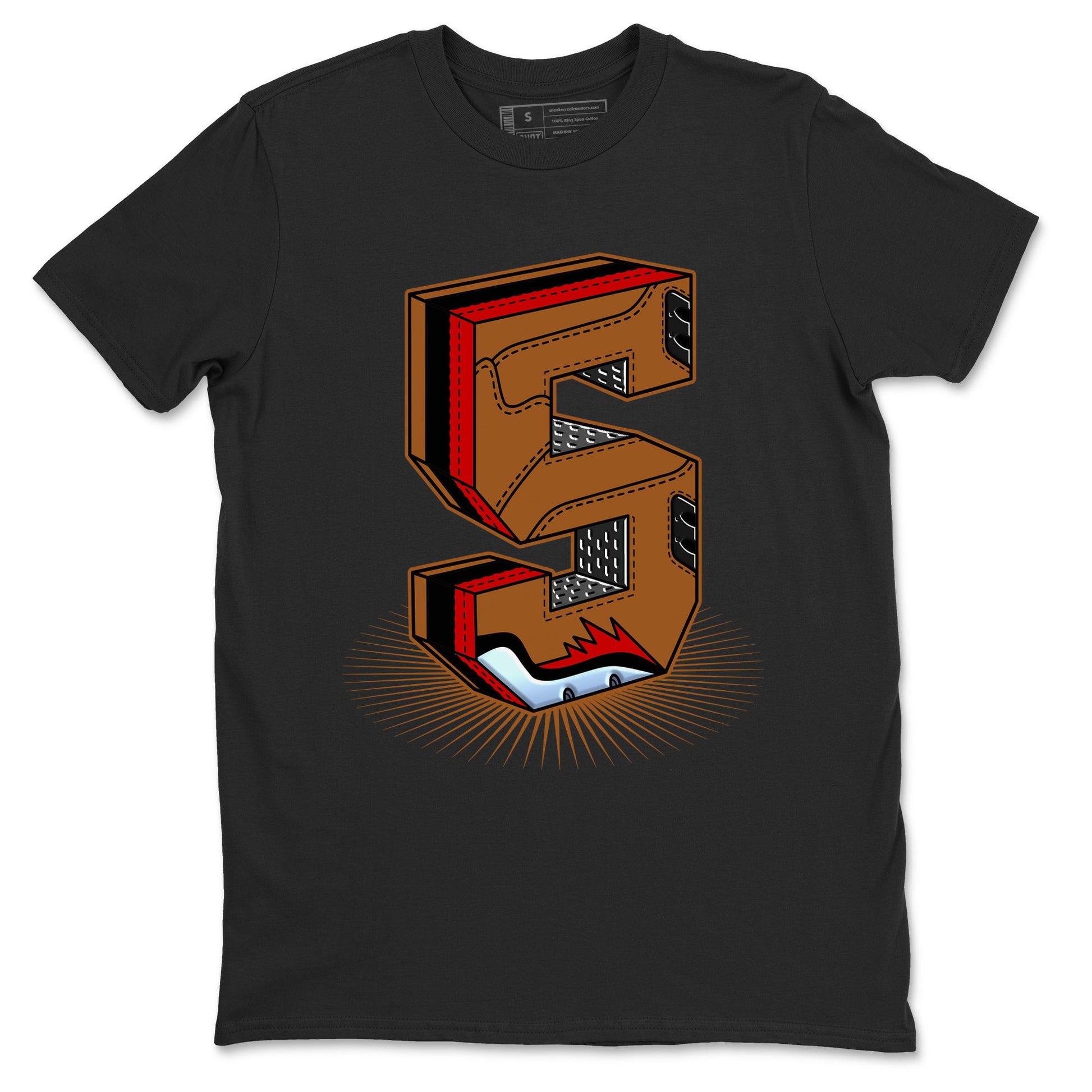5s Archaeo Brown shirts to match jordans Number Statue sneaker match tees Air Jordan 5 Archaeo Brown SNRT Sneaker Release Tees unisex cotton Black 2 crew neck shirts