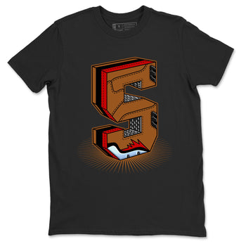 5s Archaeo Brown shirts to match jordans Number Statue sneaker match tees Air Jordan 5 Archaeo Brown SNRT Sneaker Release Tees unisex cotton Black 2 crew neck shirts