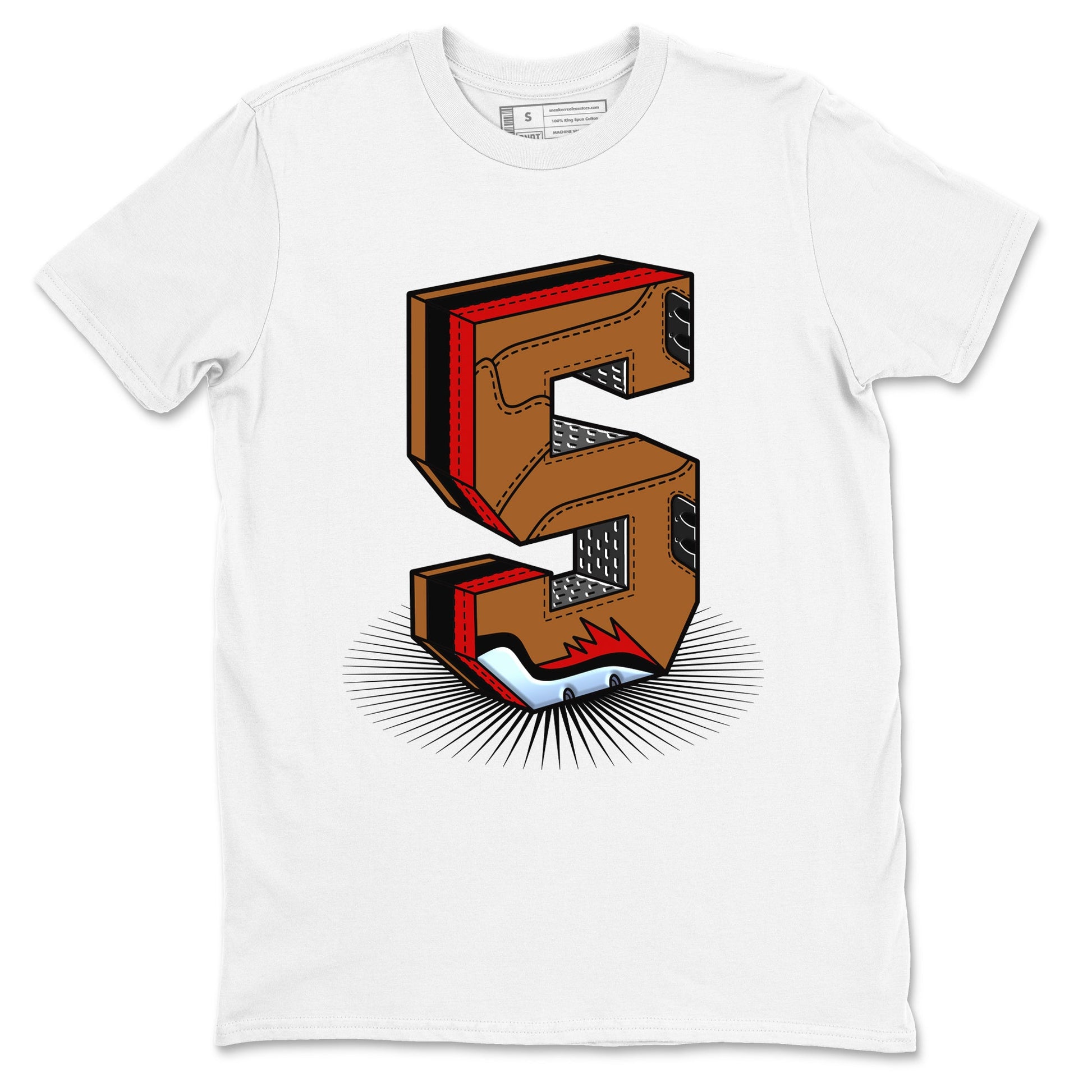 5s Archaeo Brown shirts to match jordans Number Statue sneaker match tees Air Jordan 5 Archaeo Brown SNRT Sneaker Release Tees unisex cotton White 2 crew neck shirts
