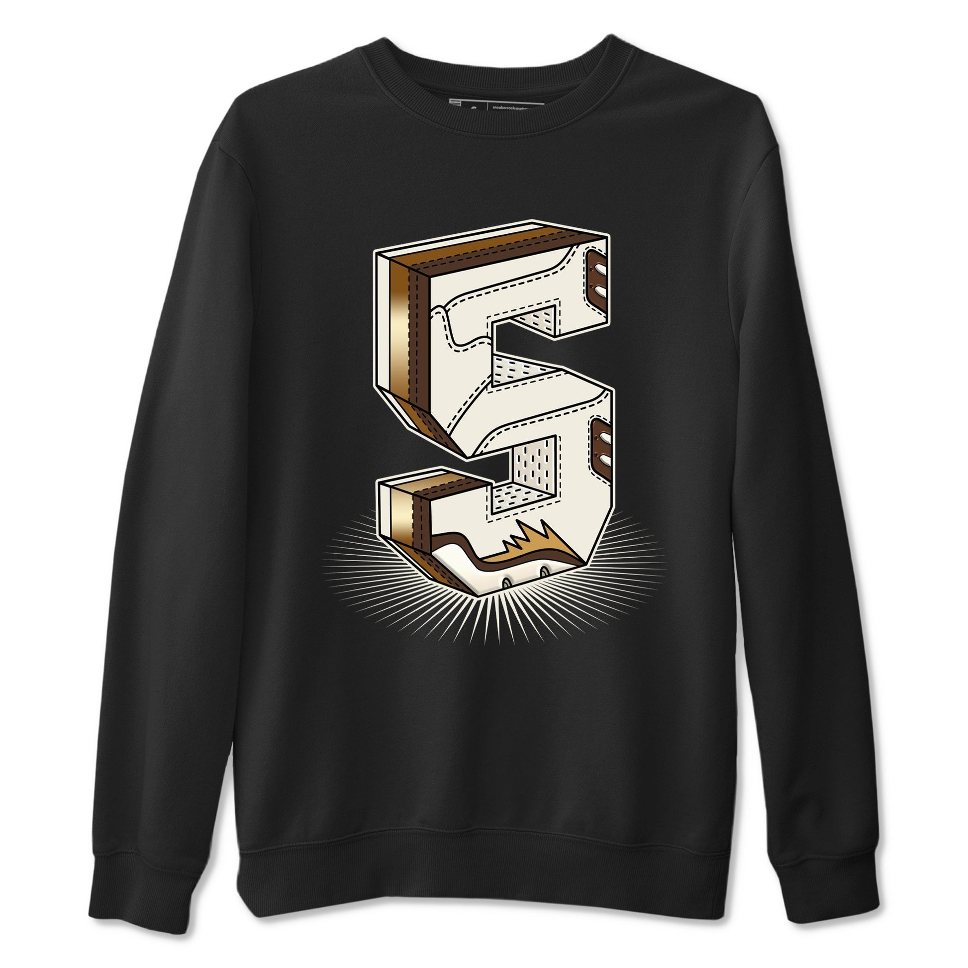 5s Golden Ticket shirts to match jordans Number Statue best t shirts to wear with jordans AJ 5 Retro Golden Ticket match shoes to clothes SNRT Sneaker Tees unisex cotton Black 2 shirts
