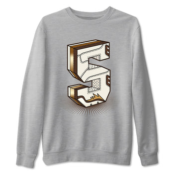 5s Golden Ticket shirts to match jordans Number Statue best t shirts to wear with jordans AJ 5 Retro Golden Ticket match shoes to clothes SNRT Sneaker Tees unisex cotton Heather Grey 2 shirts