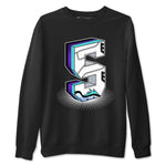 Air Jordan 5 Grape Graphic shirts Number Statue shirts 5 Retro Grape best t-shirts to wear with jordans SNRT Sneaker Tees unisex cotton Black 2 shirts