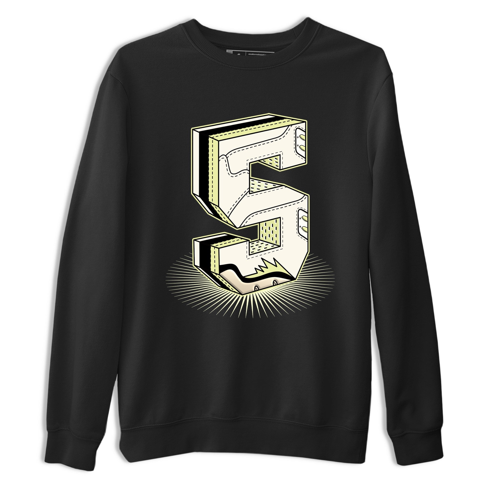 Sneaker match tees – Streetwear Graphic Tees Air Jordan 5 Luminous Green Sneakers – Number Statue Graphic Tee Black 2