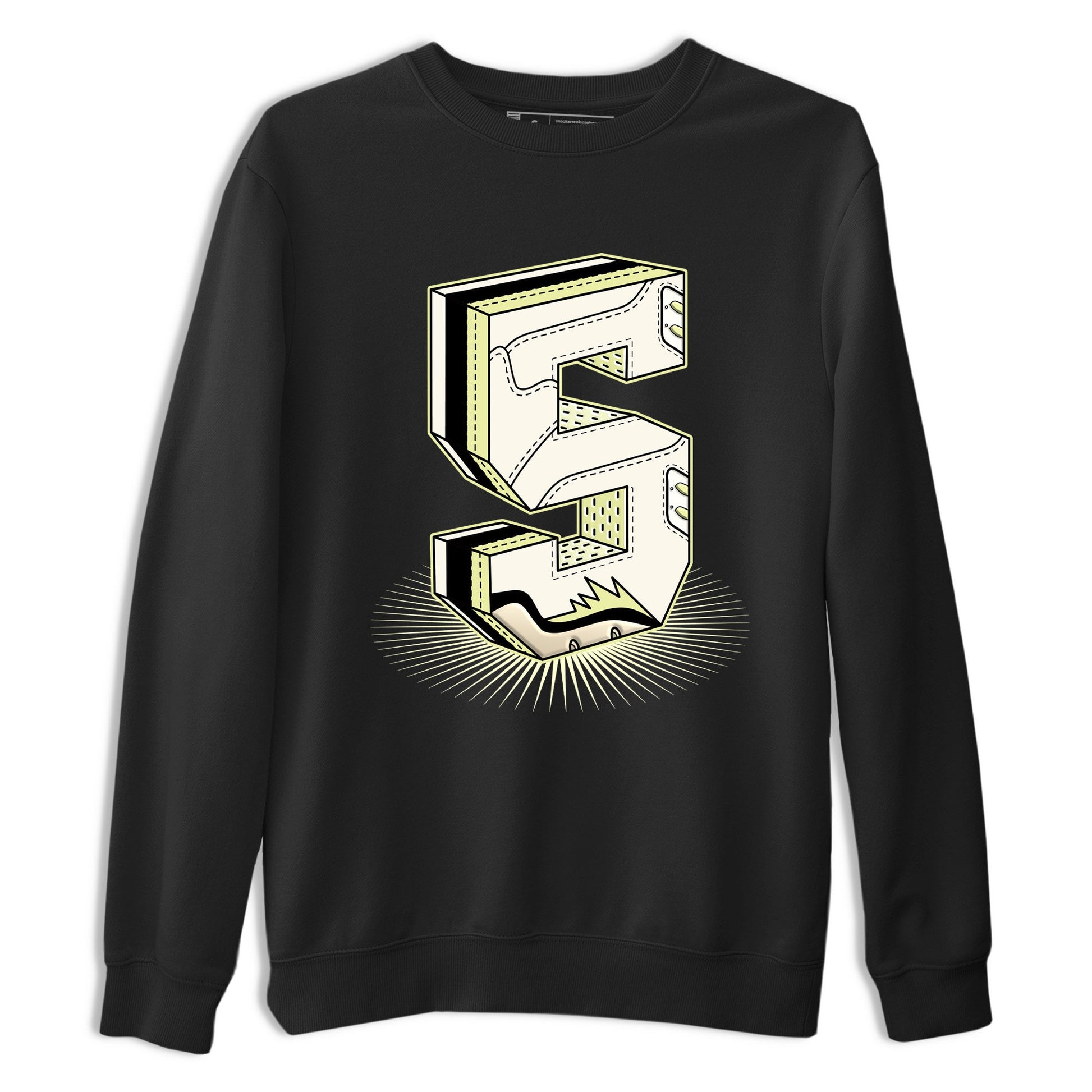 Sneaker match tees – Streetwear Graphic Tees Air Jordan 5 Luminous Green Sneakers – Number Statue Graphic Tee Black 2
