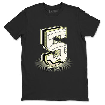 Sneaker match tees – Streetwear Graphic Tees Air Jordan 5 Luminous Green Sneakers – Number Statue Graphic Tee Black 2