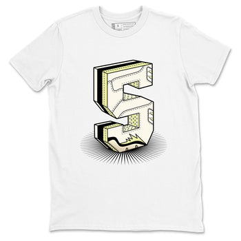 Sneaker match tees – Streetwear Graphic Tees Air Jordan 5 Luminous Green Sneakers – Number Statue Graphic Tee White 2