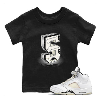 Air Jordan 5 Sail shirt to match jordans Number Statue sneaker tees Jordan 5 SE Sail Streetwear Brand SNRT Sneaker Tees baby toddler Black 1 cotton Shirt