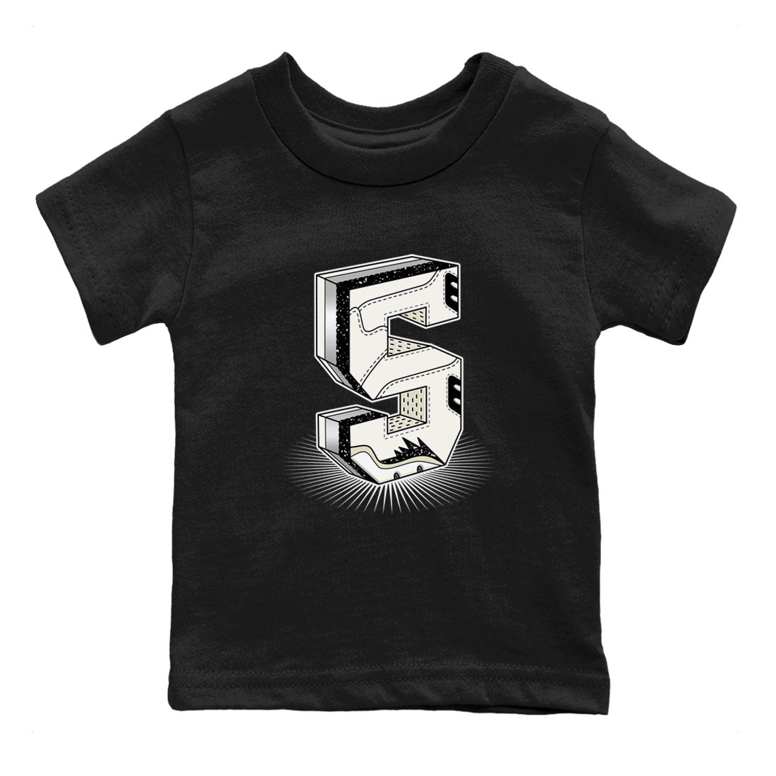 Air Jordan 5 Sail shirt to match jordans Number Statue sneaker tees Jordan 5 SE Sail Streetwear Brand SNRT Sneaker Tees baby toddler Black 2 cotton Shirt