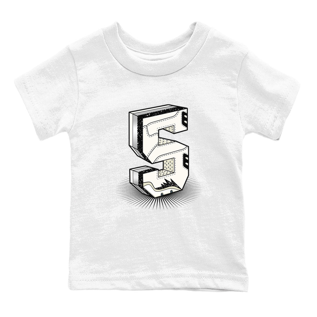 Air Jordan 5 Sail shirt to match jordans Number Statue sneaker tees Jordan 5 SE Sail Streetwear Brand SNRT Sneaker Tees baby toddler White 2 cotton Shirt