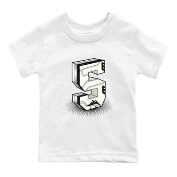 Air Jordan 5 Sail shirt to match jordans Number Statue sneaker tees Jordan 5 SE Sail Streetwear Brand SNRT Sneaker Tees baby toddler White 2 cotton Shirt