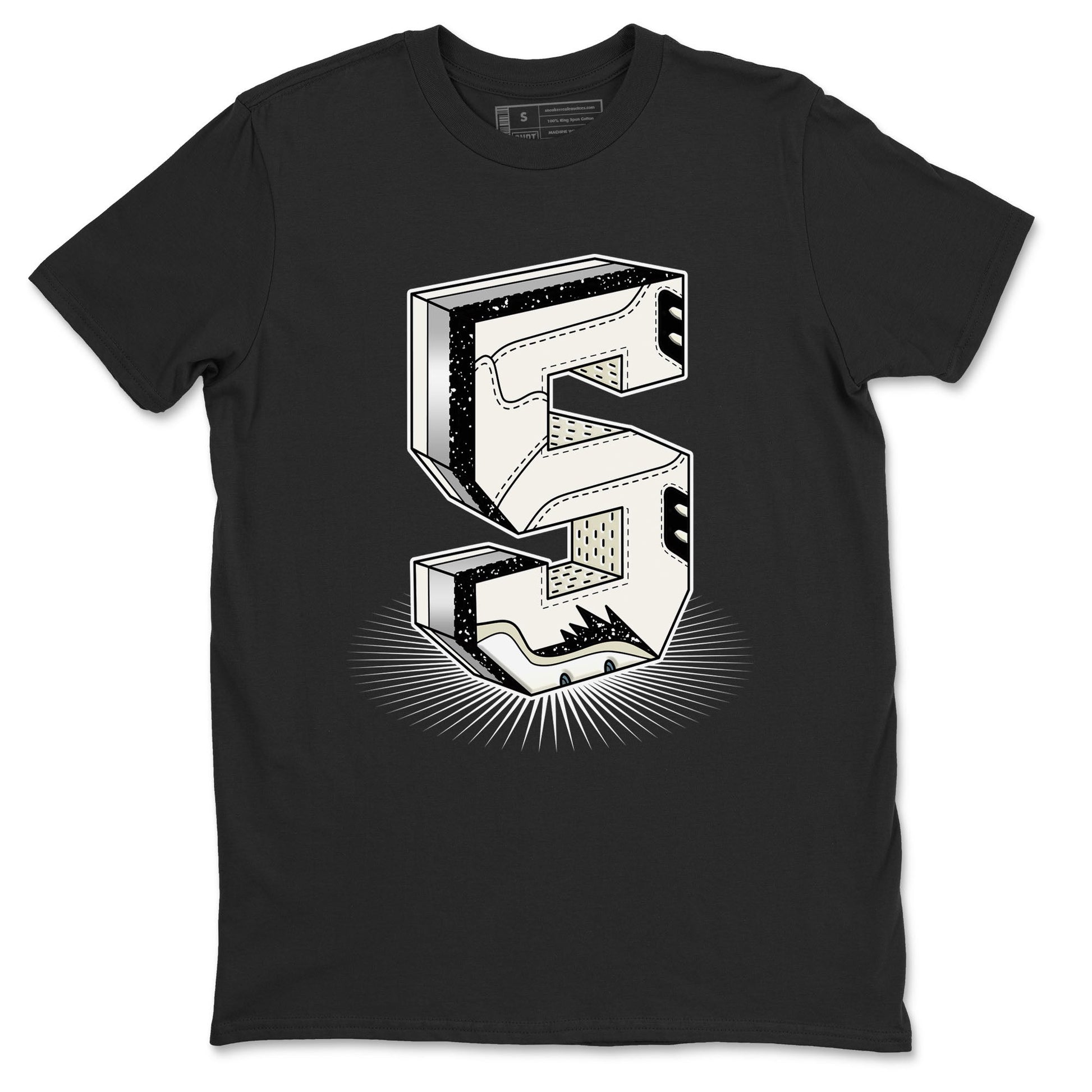 Air Jordan 5 Sail shirt to match jordans Number Statue sneaker tees Jordan 5 SE Sail Streetwear Brand SNRT Sneaker Tees unisex cotton Black 2 crew neck shirt