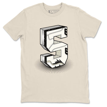 Air Jordan 5 Sail shirt to match jordans Number Statue sneaker tees Jordan 5 SE Sail Streetwear Brand SNRT Sneaker Tees unisex cotton Natural 2 crew neck shirt