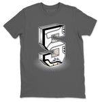 5s White Black shirts to match jordans Number Statue sneaker match tees Air Jordan 5 Retro White Black match shoes to clothes SNRT Sneaker Tees unisex cotton Cool Grey 2 shirts