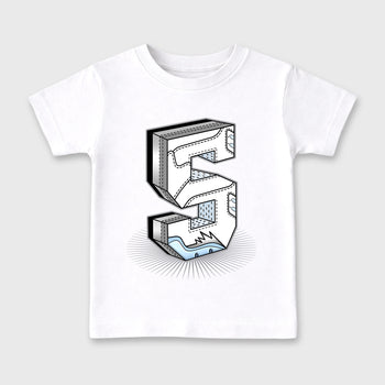 Sneaker match tees – Sneaker Tees To Match Air Jordan 5 White Metallic Shoes – Number Statue Kids T-Shirt White 2