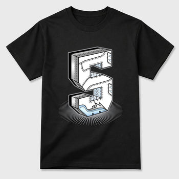 Sneaker match tees – Sneaker Tees To Match Air Jordan 5 White Metallic Shoes – Number Statue Tee Black 2