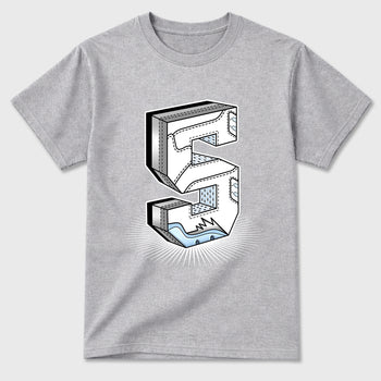 Sneaker match tees – Sneaker Tees To Match Air Jordan 5 White Metallic Shoes – Number Statue Tee Heather Grey 2