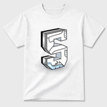 Sneaker match tees – Sneaker Tees To Match Air Jordan 5 White Metallic Shoes – Number Statue Tee White 2