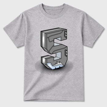 Sneaker match tees – Sneaker Tees To Match Air Jordan 5 Wolf Grey Shoes – Number Statue Tee Heather Grey 2