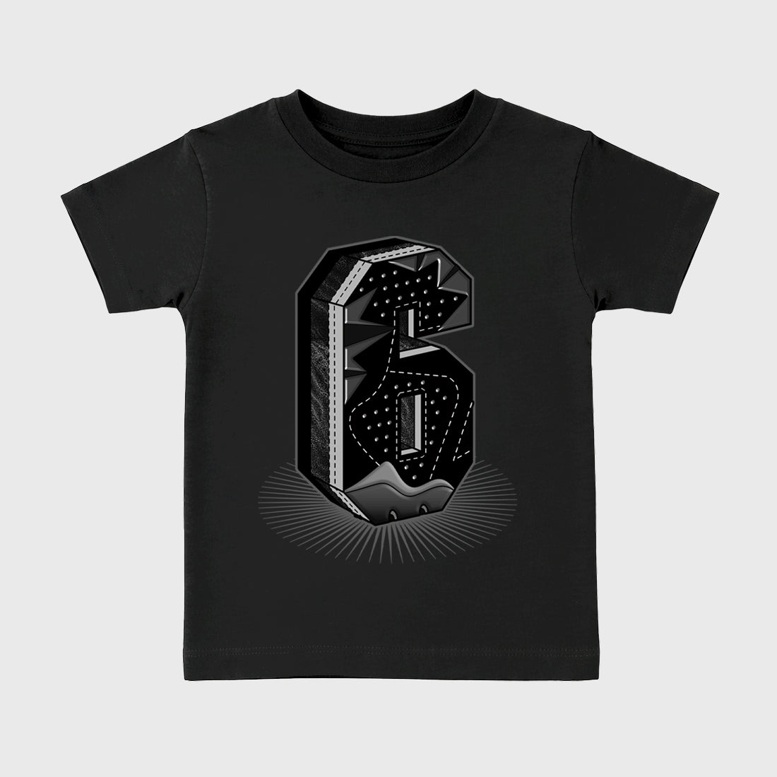 Sneaker match tees – Sneaker Tees To Match Air Jordan 6 Cap and Gown Shoes – Number Statue Kids T-Shirt Black 2