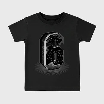 Sneaker match tees – Sneaker Tees To Match Air Jordan 6 Cap and Gown Shoes – Number Statue Kids T-Shirt Black 2