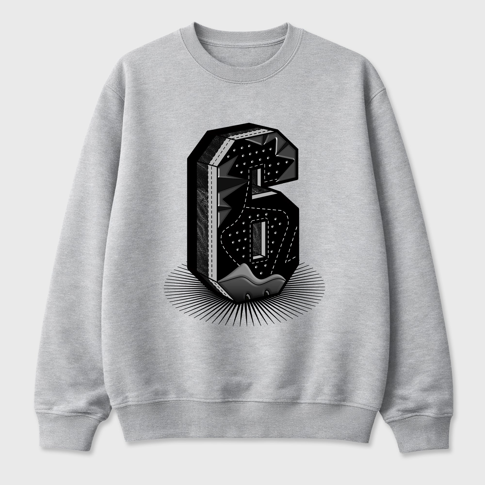 Sneaker match tees – Sneaker Tees To Match Air Jordan 6 Cap and Gown Shoes – Number Statue Tee Heather Grey 2