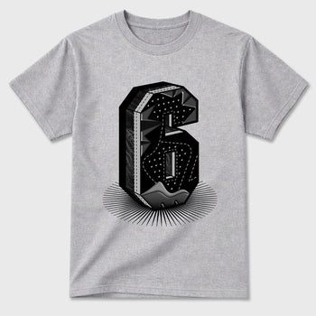 Sneaker match tees – Sneaker Tees To Match Air Jordan 6 Cap and Gown Shoes – Number Statue Tee Heather Grey 2