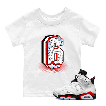 6s Fire Red shirts to match jordans Number Statue best t shirts to wear with jordans Air Jordan 6 Fire Red match shoes to clothes SNRT Sneaker Tees Youth Baby White 1 tee
