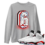 6s Fire Red shirts to match jordans Number Statue best t shirts to wear with jordans Air Jordan 6 Fire Red match shoes to clothes SNRT Sneaker Tees unisex cotton Heather Grey 1 shirts