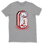 6s Fire Red shirts to match jordans Number Statue best t shirts to wear with jordans Air Jordan 6 Fire Red match shoes to clothes SNRT Sneaker Tees unisex cotton Heather Grey 2 shirts