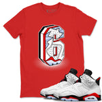 6s Fire Red shirts to match jordans Number Statue best t shirts to wear with jordans Air Jordan 6 Fire Red match shoes to clothes SNRT Sneaker Tees unisex cotton Red 1 shirts