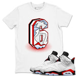 6s Fire Red shirts to match jordans Number Statue best t shirts to wear with jordans Air Jordan 6 Fire Red match shoes to clothes SNRT Sneaker Tees unisex cotton White 1 shirts