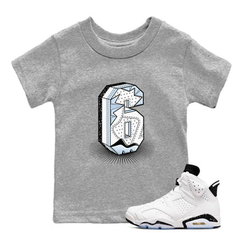 6s White Black shirt to match jordans Number Statue sneaker tees Air Jordan 6 White Black SNRT sneaker release tees baby toddler Heather Grey 1 cotton Shirt