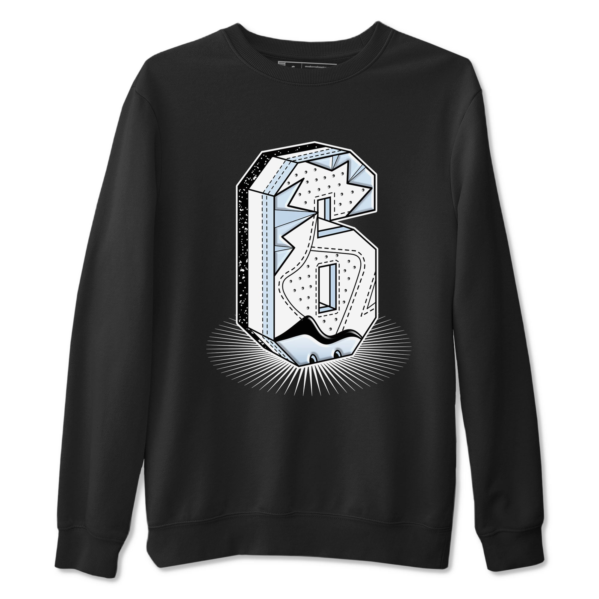 6s White Black shirt to match jordans Number Statue sneaker tees Air Jordan 6 White Black SNRT Sneaker Release Tees unisex cotton Black 2 crew neck shirt