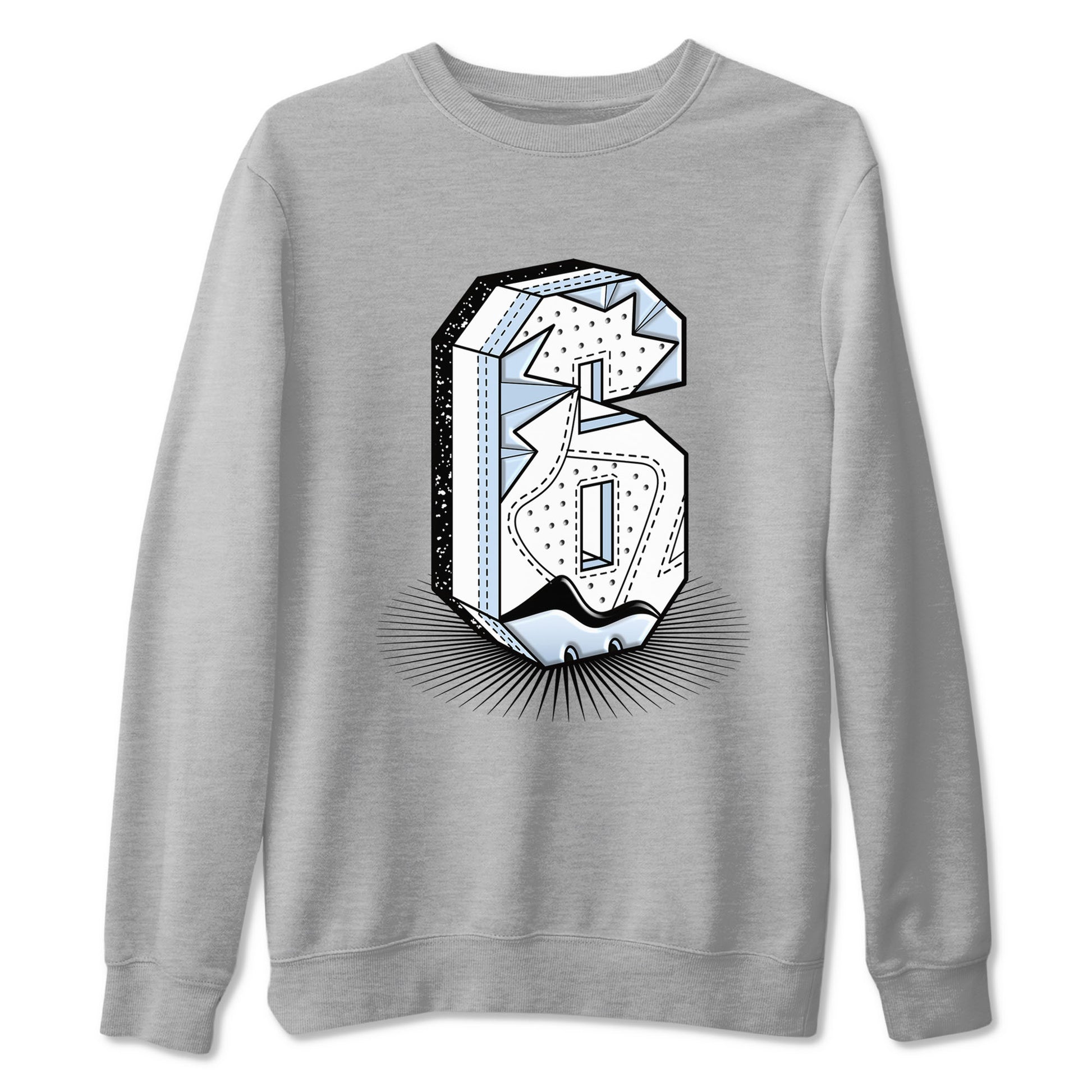 6s White Black shirt to match jordans Number Statue sneaker tees Air Jordan 6 White Black SNRT Sneaker Release Tees unisex cotton Heather Grey 2 crew neck shirt